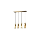 luxury gold leaf foyer lighting