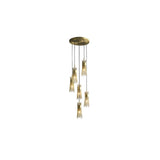 contemporary gold leaf chandeliers