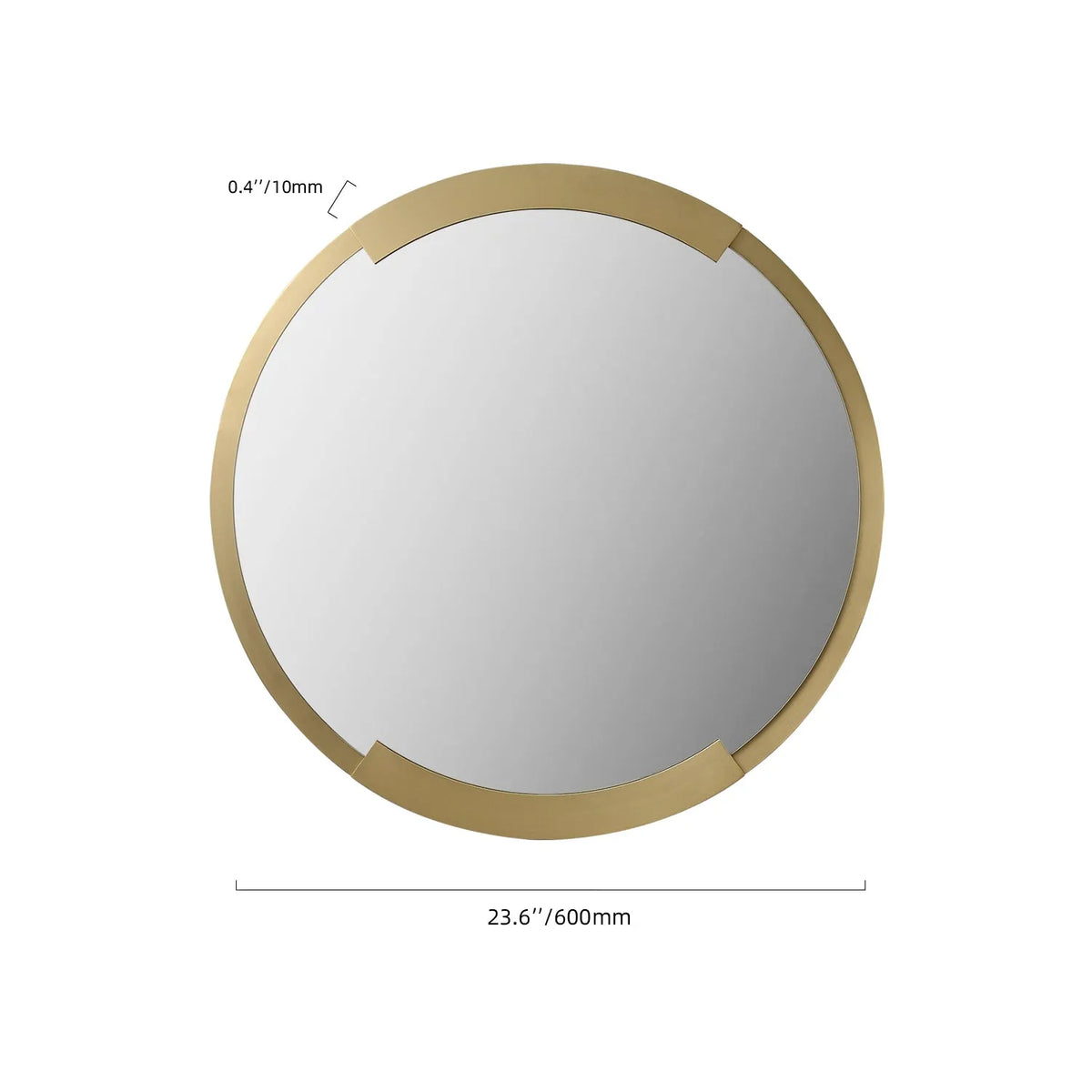 gold scalloped frame mirrors
