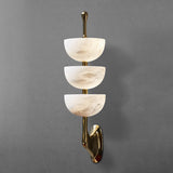 Modern Minimalist Art Triple Alabaster Wall Lamp 5.9″