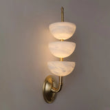Modern Minimalist Art Triple Alabaster Wall Lamp 5.9″