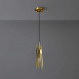modern gold leaf pendant