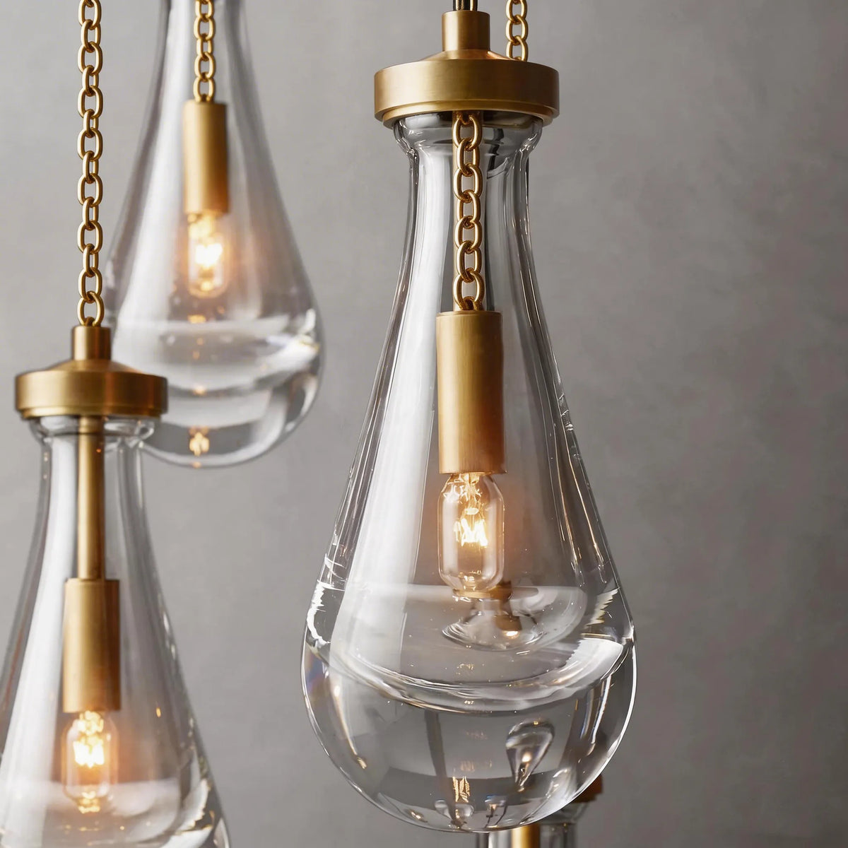 Modern Rain drop Crystal Round Chandelier - View 4