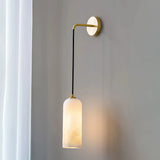 Monty Alabaster Wall Lamp | Architectural Wall Fixture for Refined Spaces - View 3