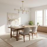 Nine-Light Brass Branch Chandelier