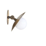 One-Light Adjustable Brass Saucer Flush Mount Ceiling Light