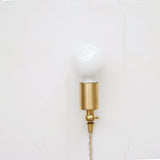 One-Light Adjustable Plug-In Wall Sconce with Exposed Bulb