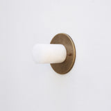 One-Light Alabaster Cylinder Sconce and Ceiling Light