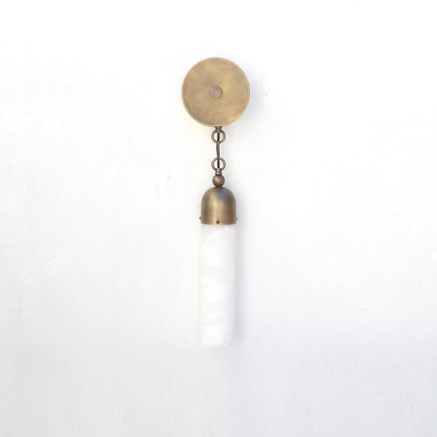 One-Light Alabaster Cylinder Wall Sconce