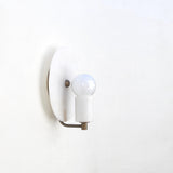One-Light Alabaster Disc Sconce