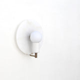 One-Light Alabaster Disc Sconce