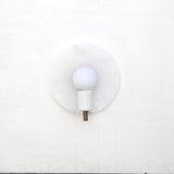 One-Light Alabaster Disc Sconce