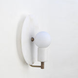 One-Light Alabaster Disc Sconce
