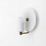 One-Light Alabaster Disc Sconce