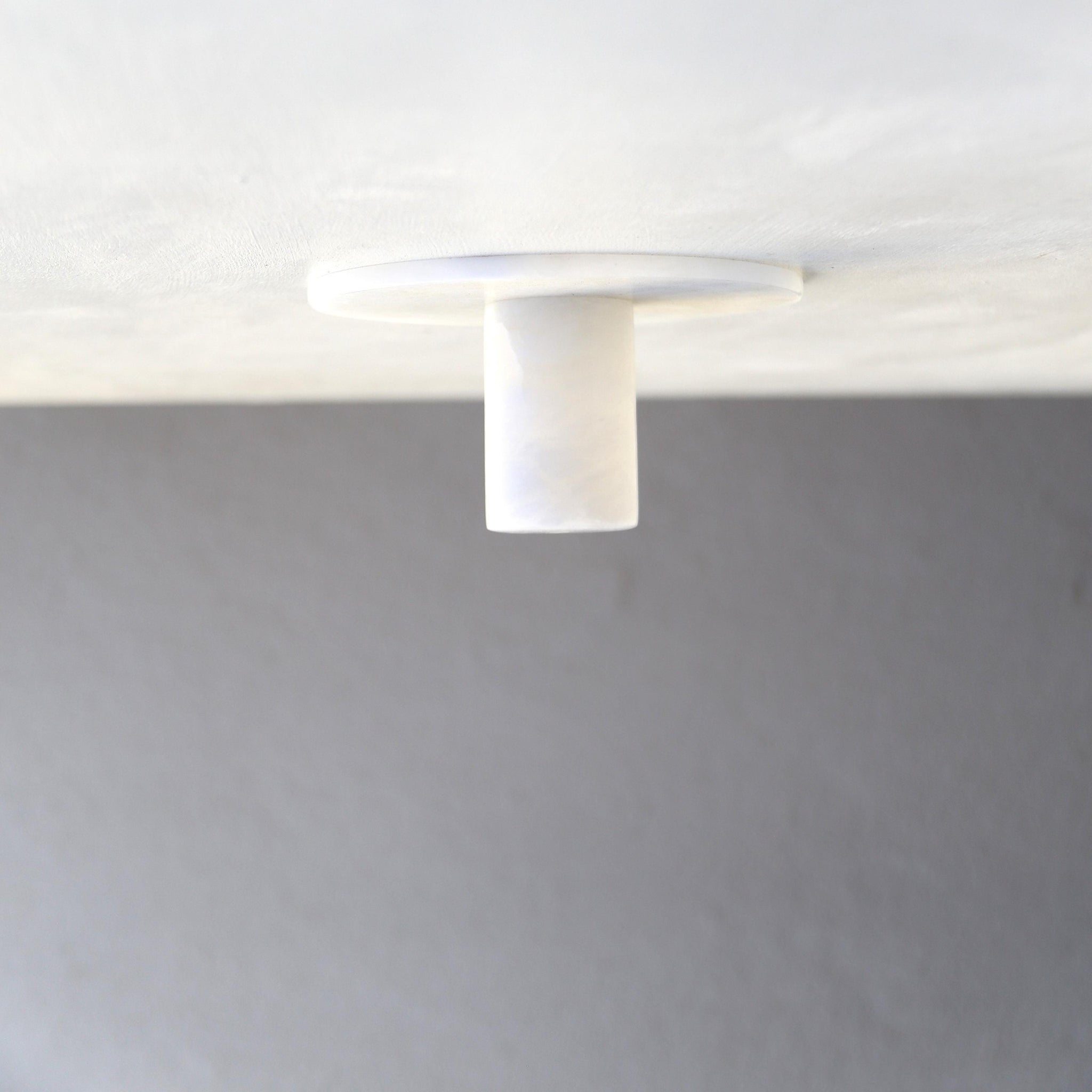One-Light Alabaster Flush Mount Ceiling Light