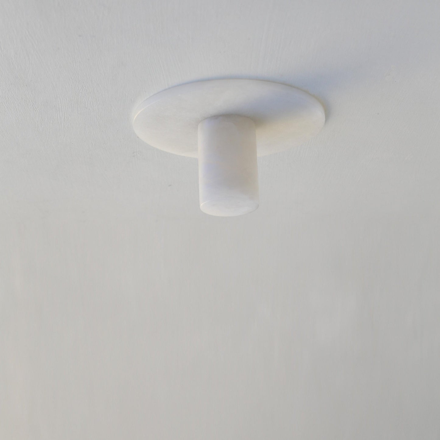 One-Light Alabaster Flush Mount Ceiling Light