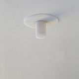 One-Light Alabaster Flush Mount Ceiling Light