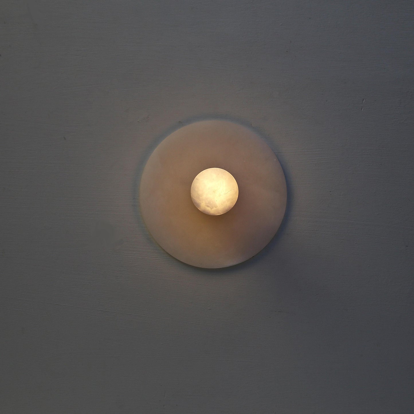 One-Light Alabaster Flush Mount Ceiling Light