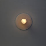 One-Light Alabaster Flush Mount Ceiling Light