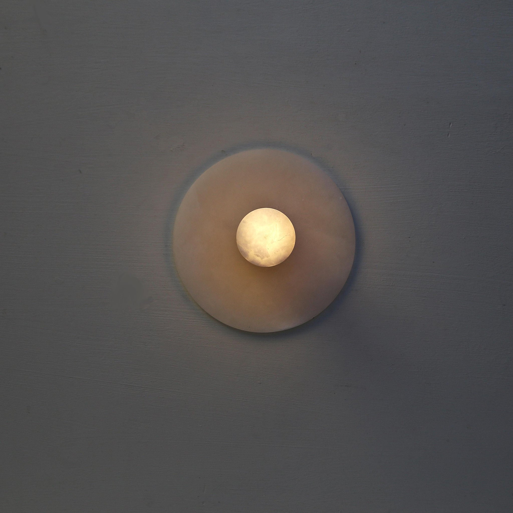 One-Light Alabaster Flush Mount Ceiling Light