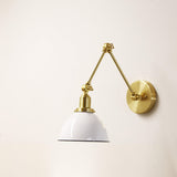 One-Light Articulating Swing Arm Wall Sconce with Dome Shade