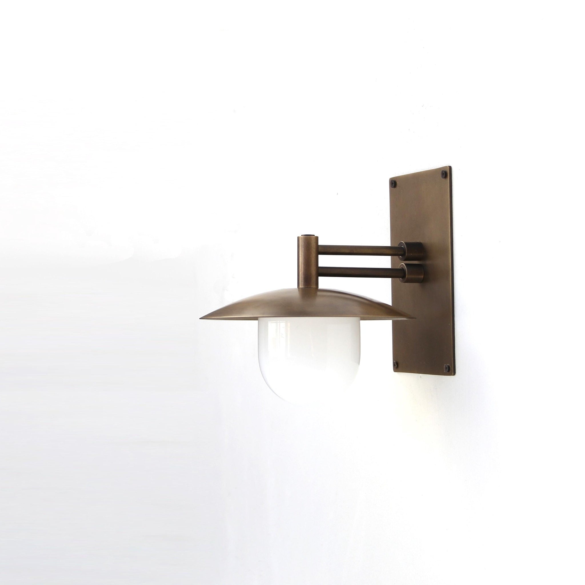 One-Light Articulating Wall Sconce with 9-Inch Opal Glass Shade