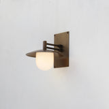 One-Light Articulating Wall Sconce with 9-Inch Opal Glass Shade