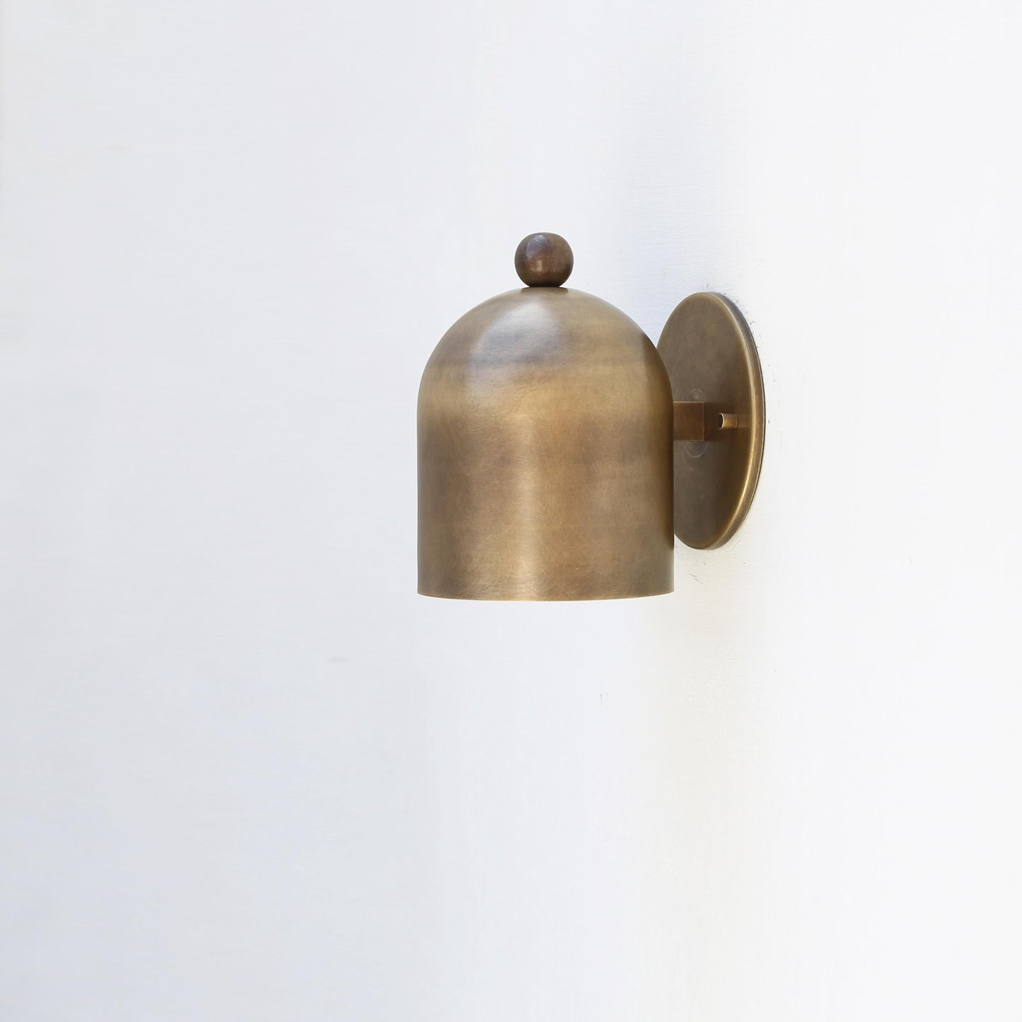 One-Light Brass Bell Shade Wall Sconce