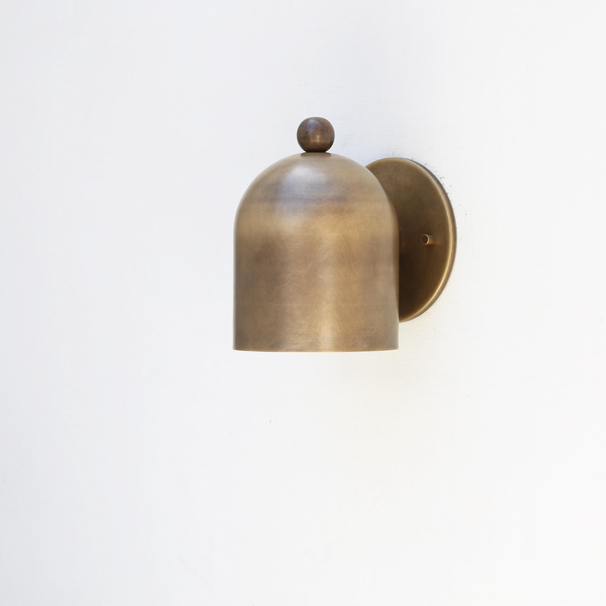 One-Light Brass Bell Shade Wall Sconce
