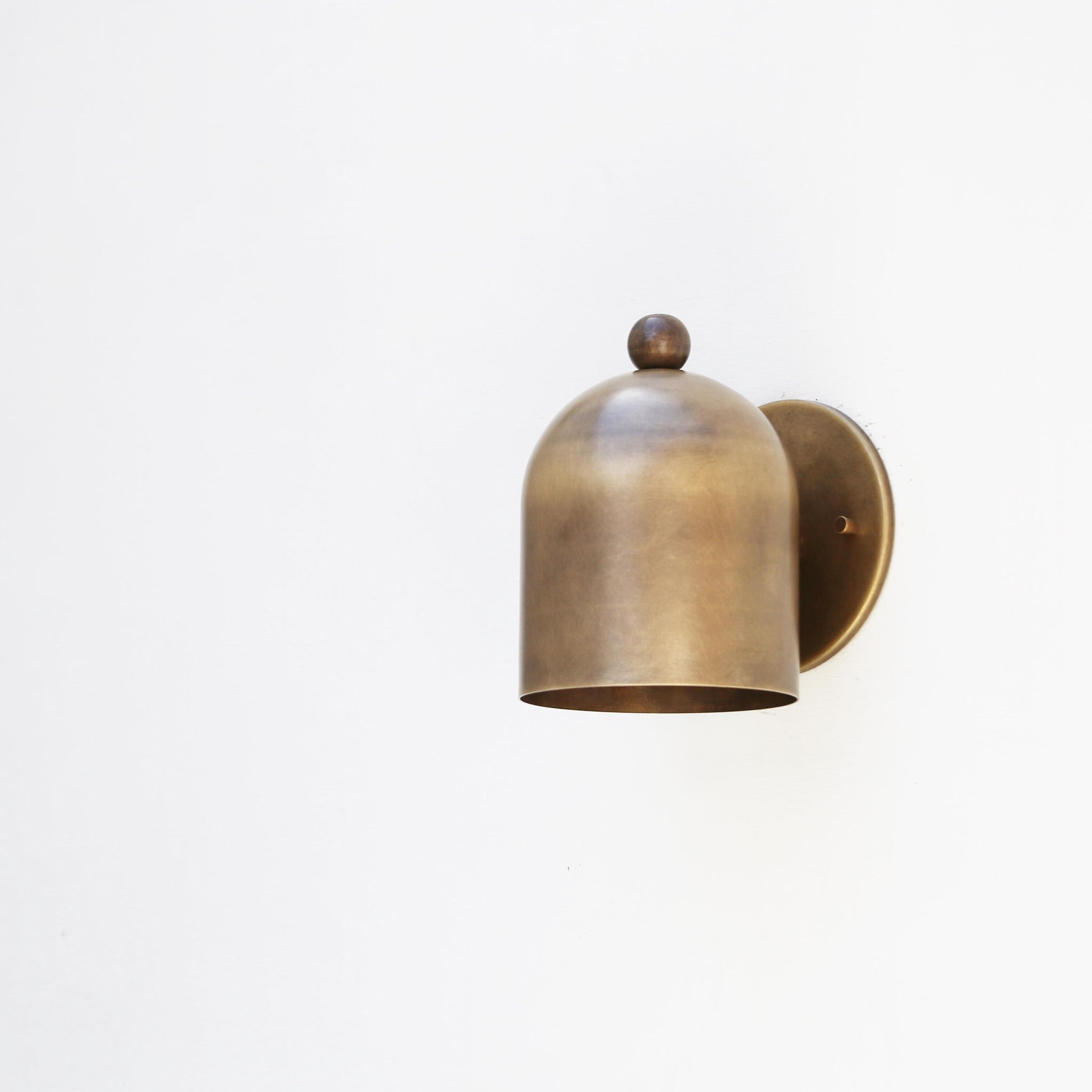 One-Light Brass Bell Shade Wall Sconce