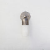 One-Light Brass Cap Wall Sconce with Frosted Glass Tube