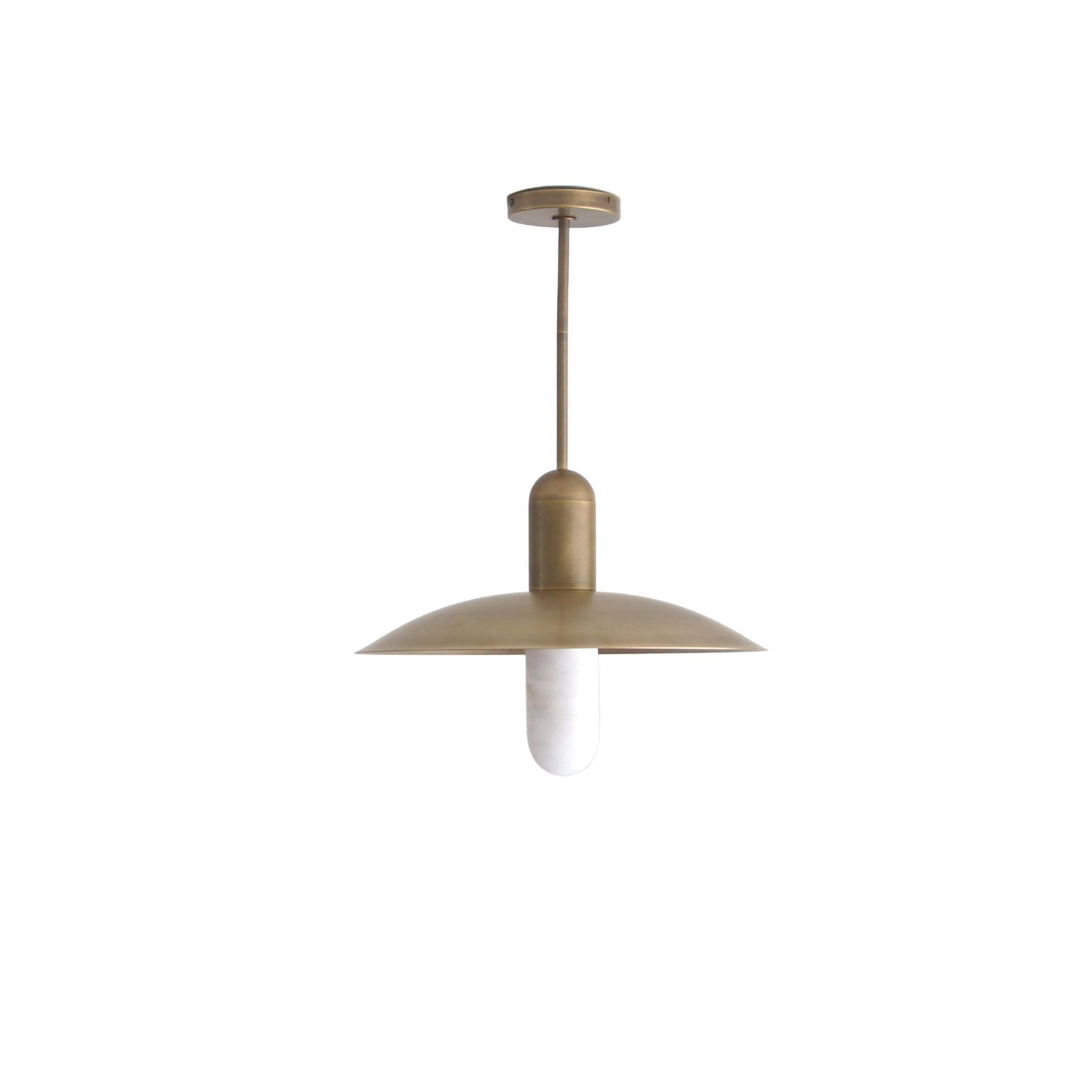 One-Light Brass Coolie Pendant