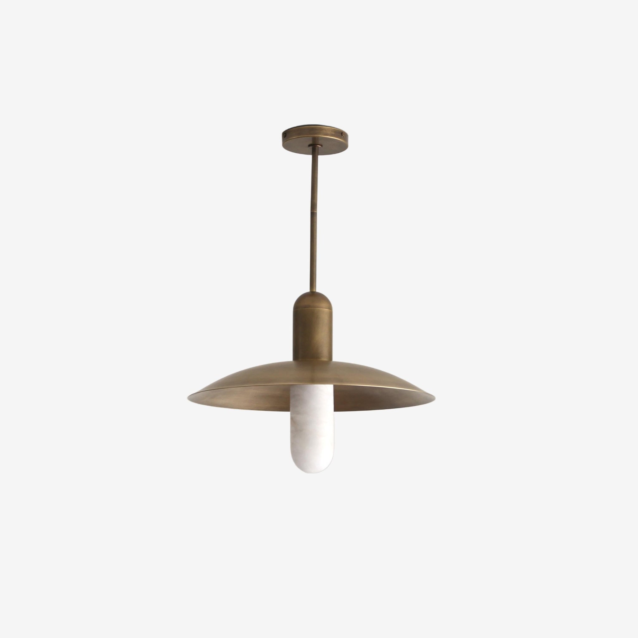One-Light Brass Coolie Pendant
