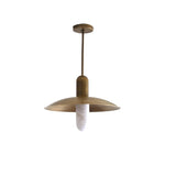 One-Light Brass Coolie Pendant