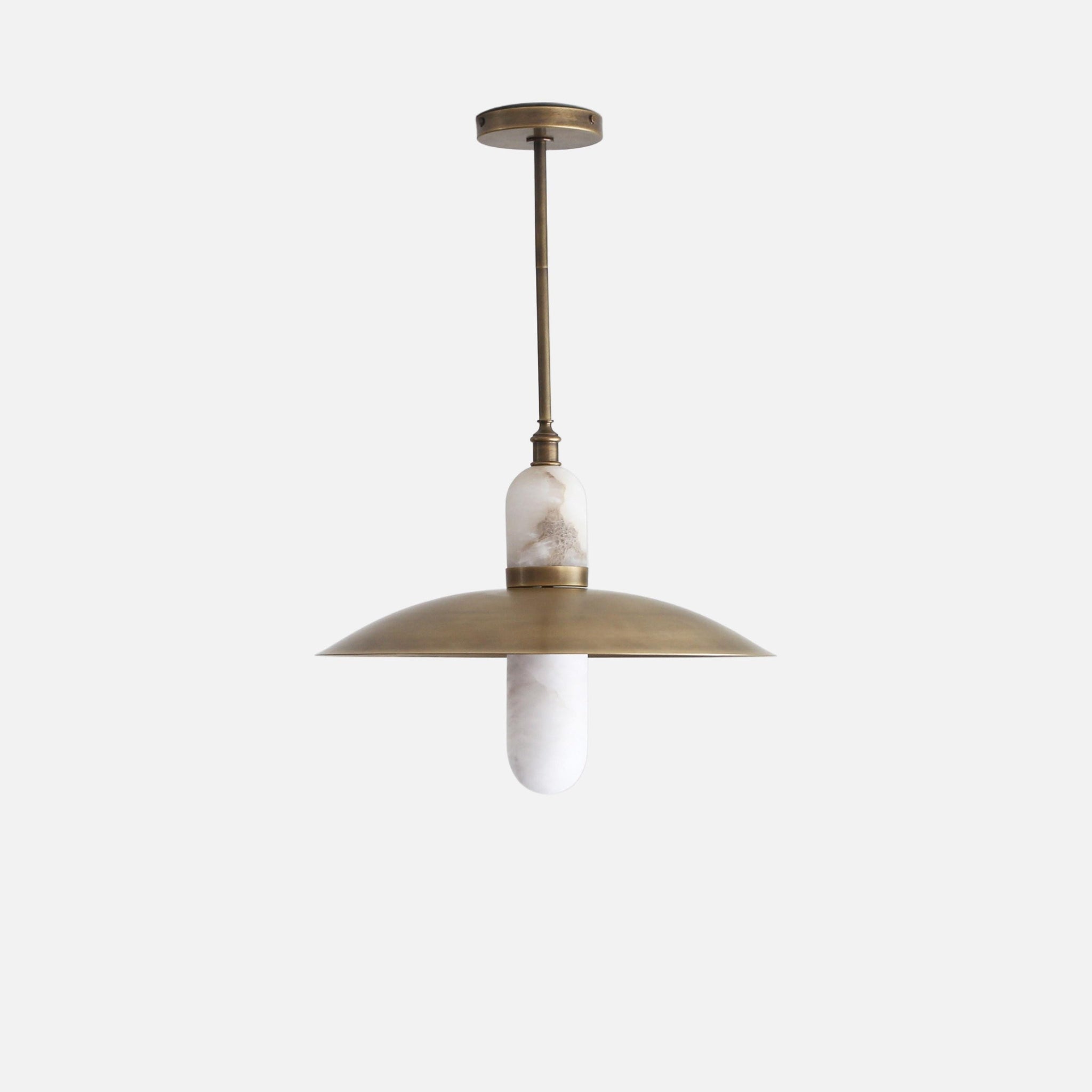 One-Light Brass Coolie Pendant
