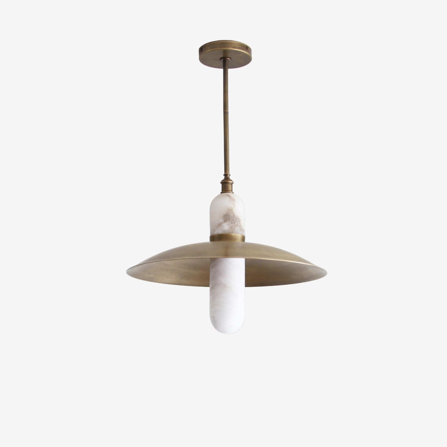 One-Light Brass Coolie Pendant