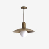 One-Light Brass Coolie Pendant