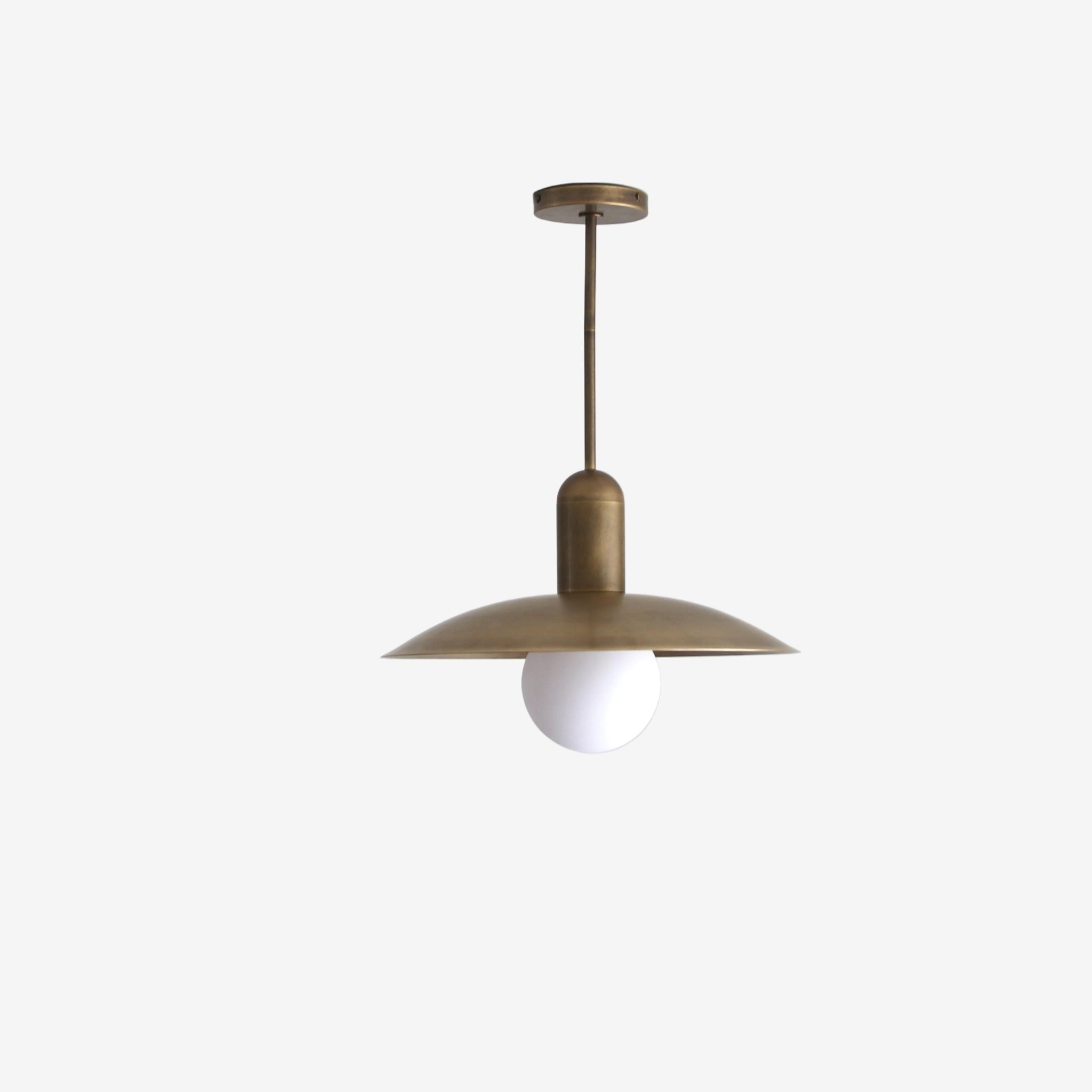 One-Light Brass Coolie Pendant