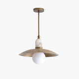 One-Light Brass Coolie Pendant