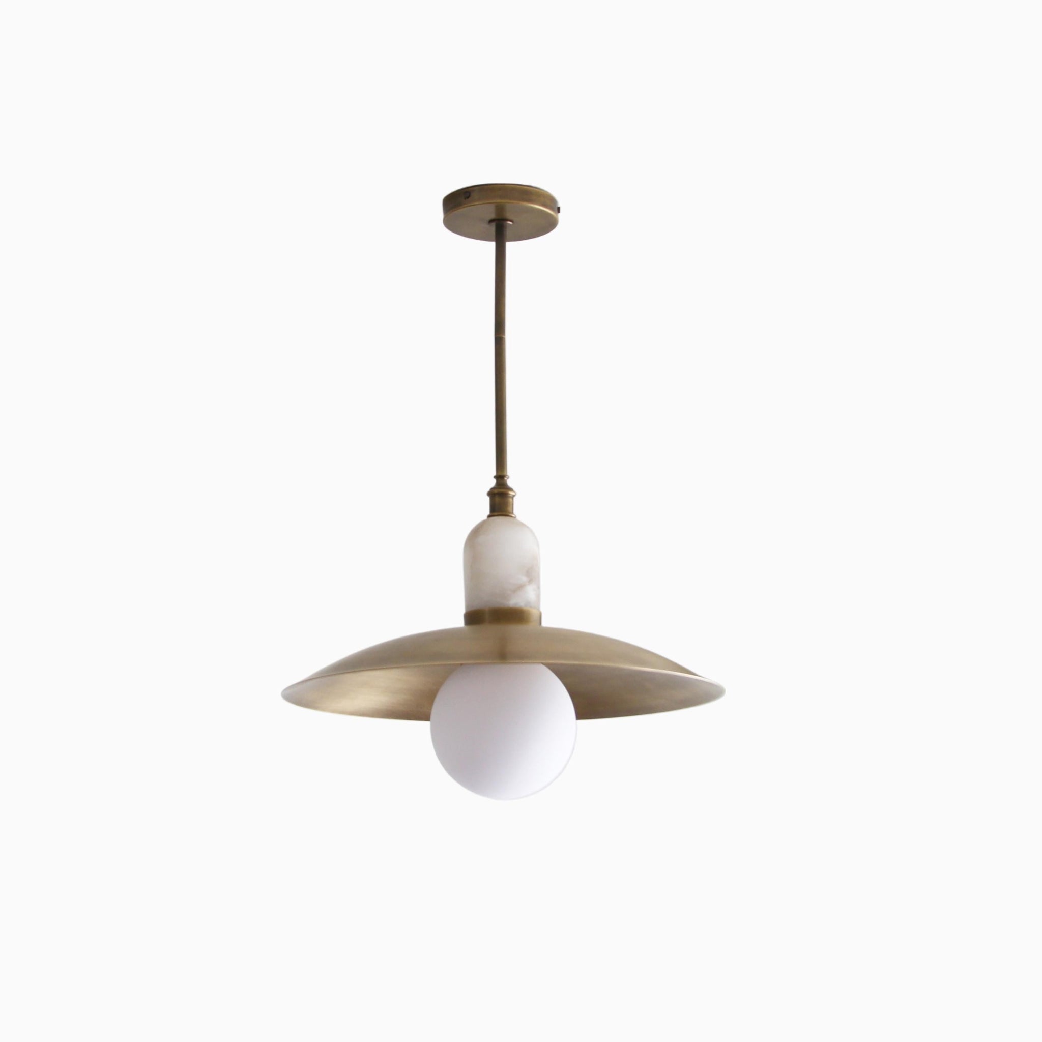 One-Light Brass Coolie Pendant
