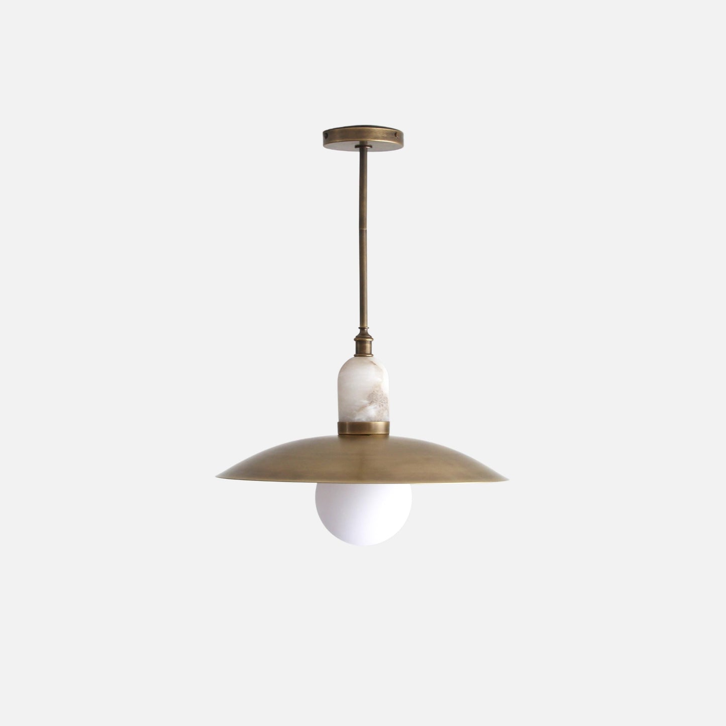 One-Light Brass Coolie Pendant