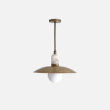 One-Light Brass Coolie Pendant