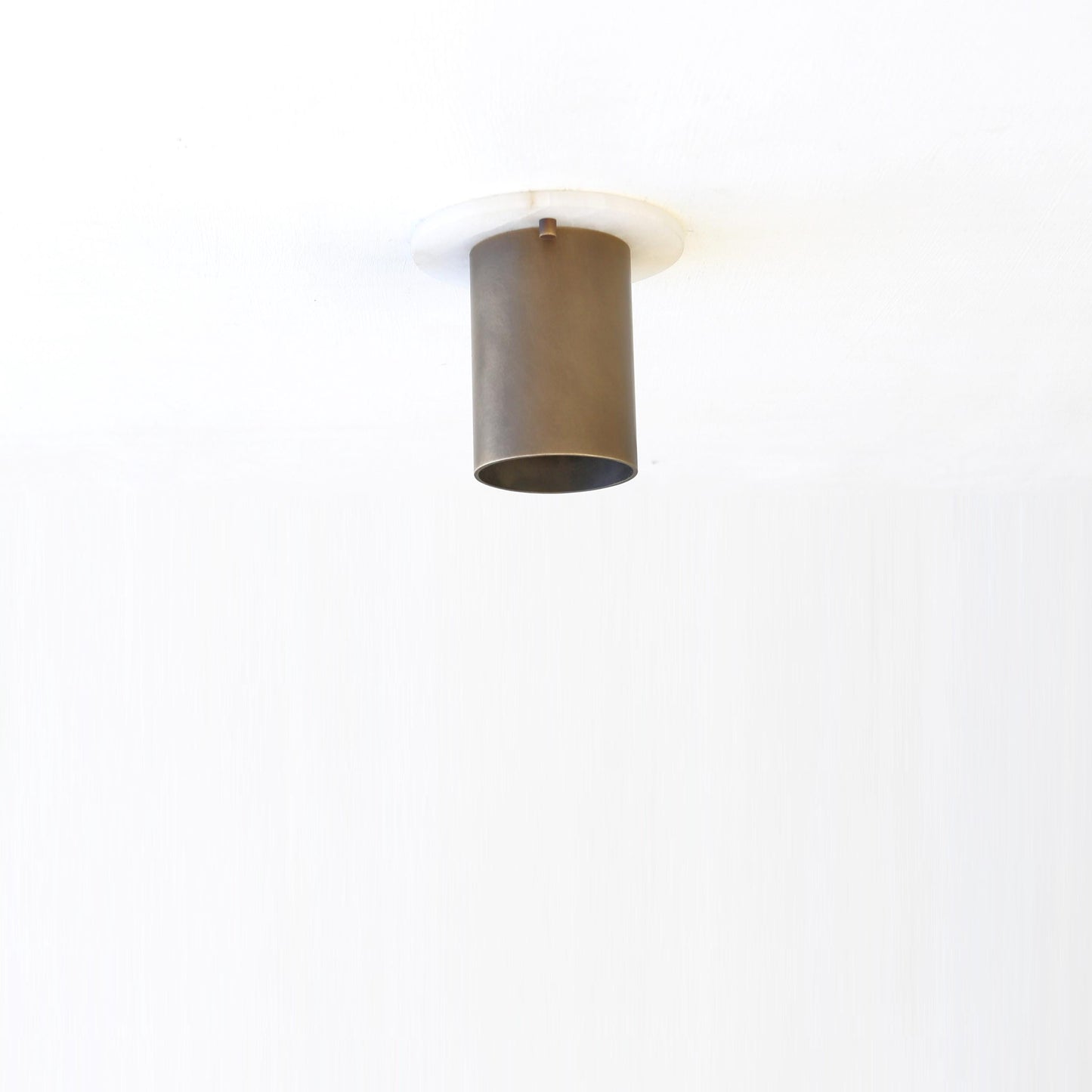 One-Light Brass Cylinder Ceiling Spot Light