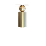One-Light Brass Cylinder Ceiling Spot Light with Flush Canopy