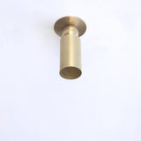 One-Light Brass Cylinder Ceiling Spot Light with Flush Canopy