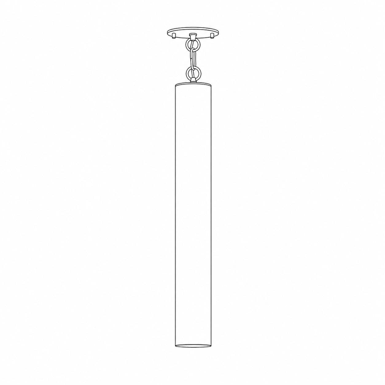One-Light Brass Cylinder Pendant Light