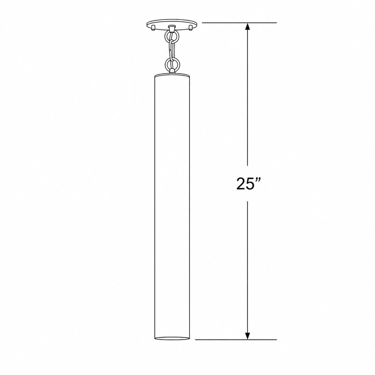 One-Light Brass Cylinder Pendant Light