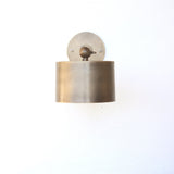 One-Light Brass Cylinder Wall Sconce with Extended Arm