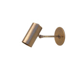 One-Light Brass Cylinder Wall Spotlight