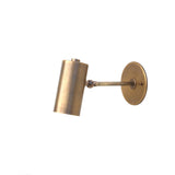 One-Light Brass Cylinder Wall Spotlight